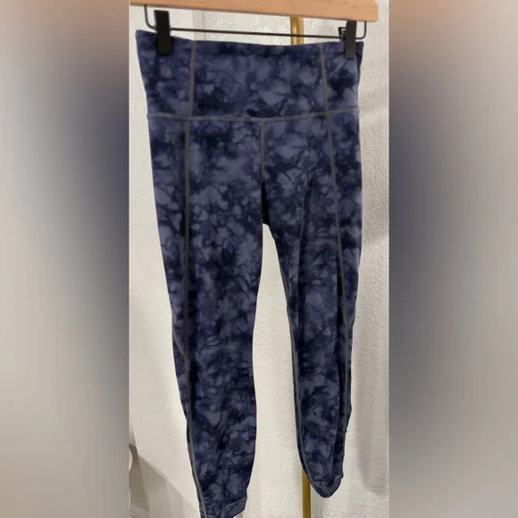 Athleta Blue Tie-Dye High-Rise Leggings | Size Small - Picture 2 of 11